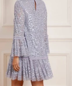 Needle & Thread Holding LTD Annie Sequin Tiered Mini Dress Womenswear