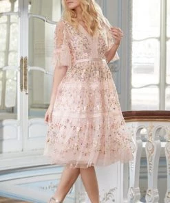 Needle & Thread Holding LTD Araminta Lace Midi Dress