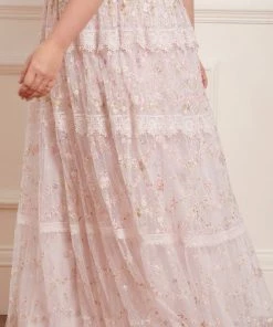 Needle & Thread Holding LTD Womenswear Araminta Lace Round Neck Gown