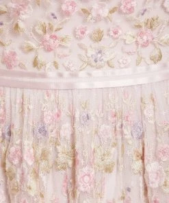 Needle & Thread Holding LTD Womenswear Araminta Lace Round Neck Gown