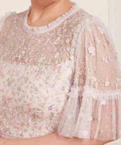 Needle & Thread Holding LTD Womenswear Araminta Lace Round Neck Gown