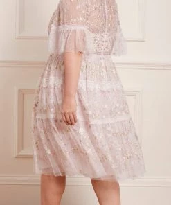 Needle & Thread Holding LTD Araminta Lace Round Neck Midi Dress