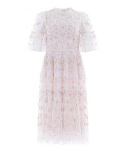 Needle & Thread Holding LTD Araminta Lace Round Neck Midi Dress