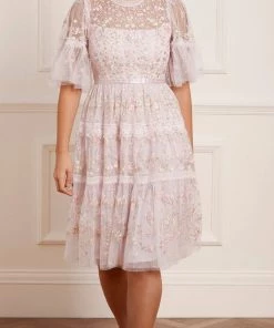 Needle & Thread Holding LTD Araminta Lace Round Neck Midi Dress