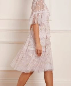 Needle & Thread Holding LTD Araminta Lace Round Neck Midi Dress