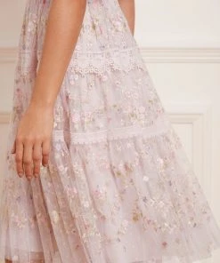 Needle & Thread Holding LTD Araminta Lace Round Neck Midi Dress