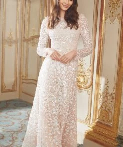 Needle & Thread Holding LTD Aurelia Long Sleeve Gown