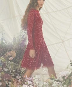 Needle & Thread Holding LTD Aurelia Long Sleeve Mini Dress