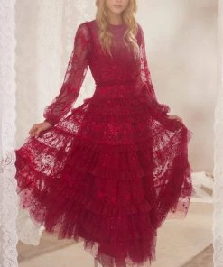 Needle & Thread Holding LTD Womenswear Blossom Lace Ankle Gown