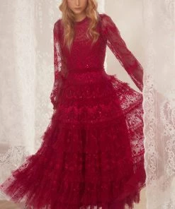 Needle & Thread Holding LTD Womenswear Blossom Lace Ankle Gown