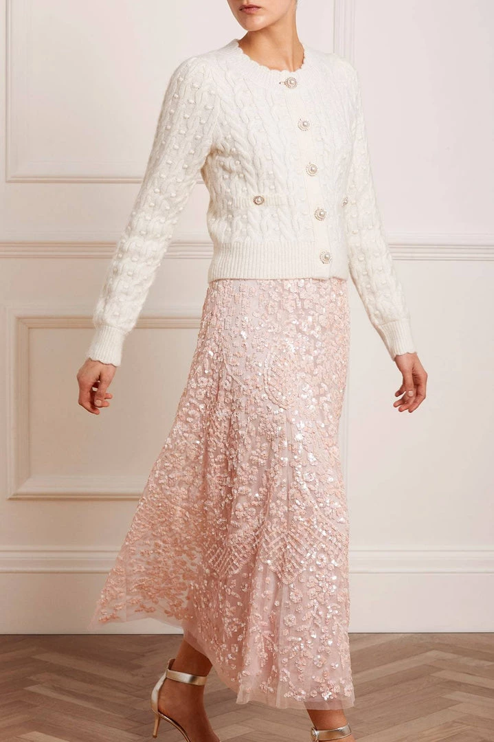 Needle & Thread Holding LTD Cable Bobble Short Cardigan 6 Needle & Thread Holding LTD Cable Bobble Short Cardigan