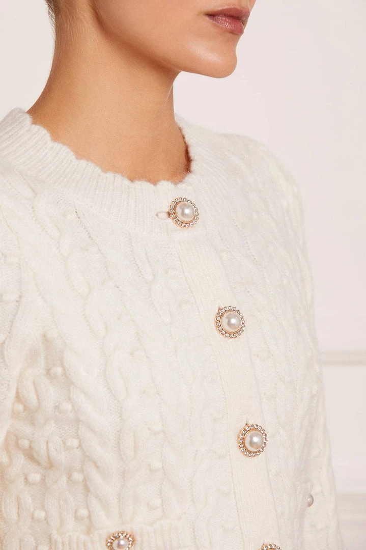 Needle & Thread Holding LTD Cable Bobble Short Cardigan 7 Needle & Thread Holding LTD Cable Bobble Short Cardigan