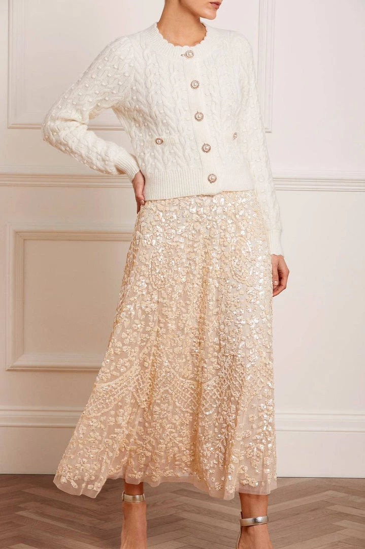 Needle & Thread Holding LTD Cable Bobble Short Cardigan 12 Needle & Thread Holding LTD Cable Bobble Short Cardigan