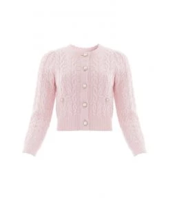 Needle & Thread Holding LTD Womenswear Cable Bobble Short Cardigan