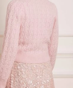 Needle & Thread Holding LTD Womenswear Cable Bobble Short Cardigan