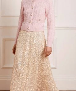 Needle & Thread Holding LTD Womenswear Cable Bobble Short Cardigan