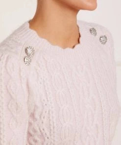 Needle & Thread Holding LTD Cable Jewelled Button Midline Jumper