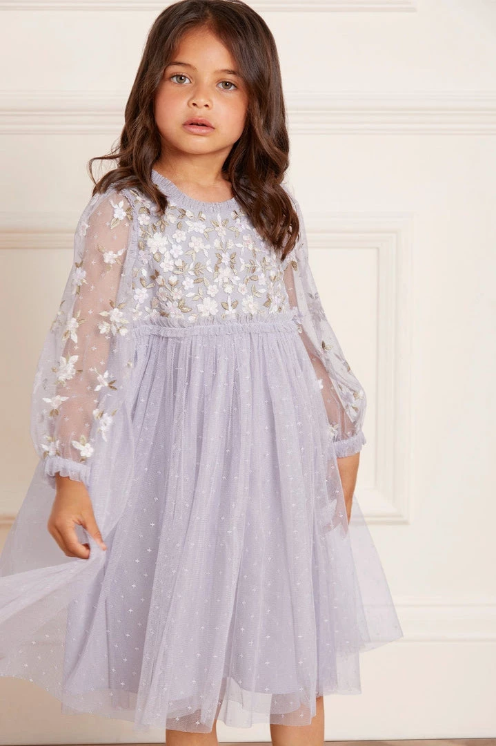 Needle & Thread Holding LTD Camellia Ditsy Bodice Long Sleeve Kids Dress 5 Needle & Thread Holding LTD Camellia Ditsy Bodice Long Sleeve Kids Dress