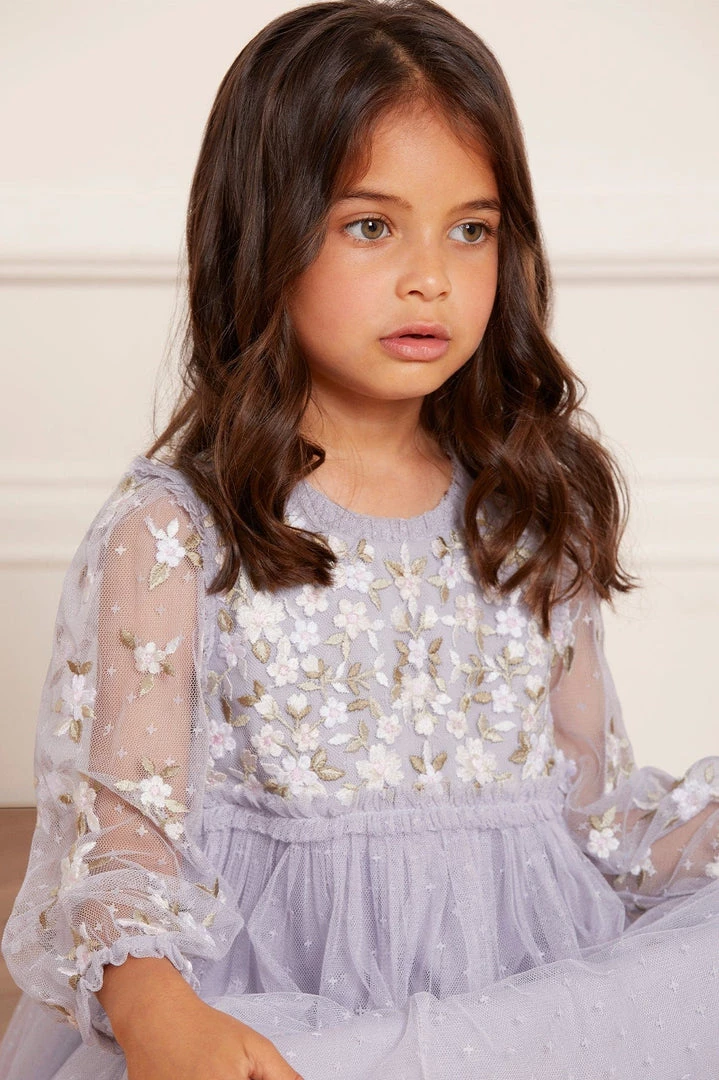 Needle & Thread Holding LTD Camellia Ditsy Bodice Long Sleeve Kids Dress 6 Needle & Thread Holding LTD Camellia Ditsy Bodice Long Sleeve Kids Dress