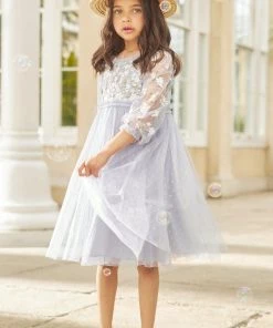 Needle & Thread Holding LTD Camellia Ditsy Bodice Long Sleeve Kids Dress