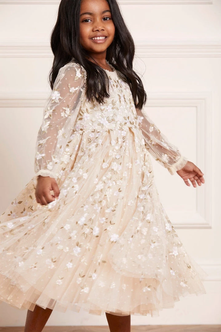 UK Needle & Thread Holding LTD Camellia Ditsy Long Sleeve Kids Dress 5 UK Needle & Thread Holding LTD Camellia Ditsy Long Sleeve Kids Dress