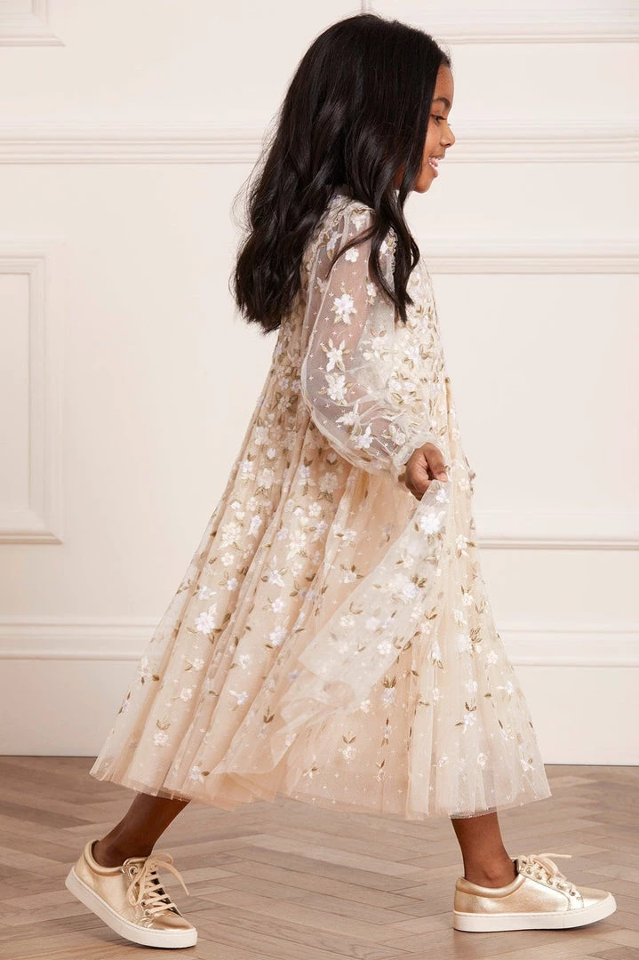 UK Needle & Thread Holding LTD Camellia Ditsy Long Sleeve Kids Dress 6 UK Needle & Thread Holding LTD Camellia Ditsy Long Sleeve Kids Dress