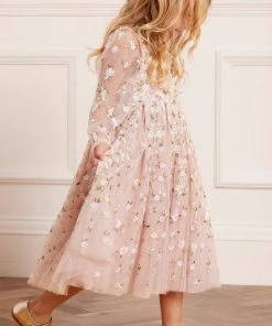 Needle & Thread Holding LTD Camellia Ditsy Long Sleeve Kids Dress