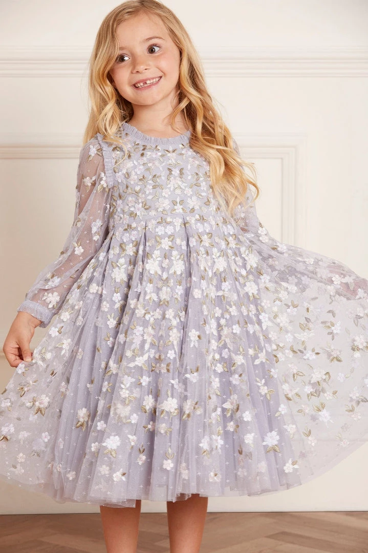 Needle & Thread Holding LTD Camellia Ditsy Long Sleeve Kids Dress 5 Needle & Thread Holding LTD Camellia Ditsy Long Sleeve Kids Dress