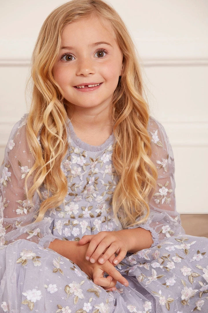 Needle & Thread Holding LTD Camellia Ditsy Long Sleeve Kids Dress 8 Needle & Thread Holding LTD Camellia Ditsy Long Sleeve Kids Dress