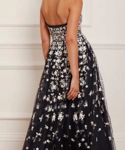 Needle & Thread Holding LTD Camellia Ditsy Strapless Ankle Gown
