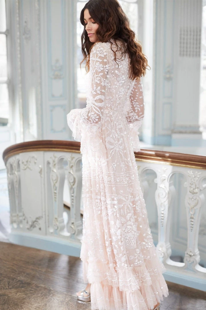 Needle & Thread Holding LTD Celia Long Sleeve Ankle Gown Womenswear 13 Needle & Thread Holding LTD Celia Long Sleeve Ankle Gown Womenswear