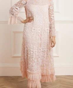 Needle & Thread Holding LTD Celia Long Sleeve Ankle Gown Womenswear