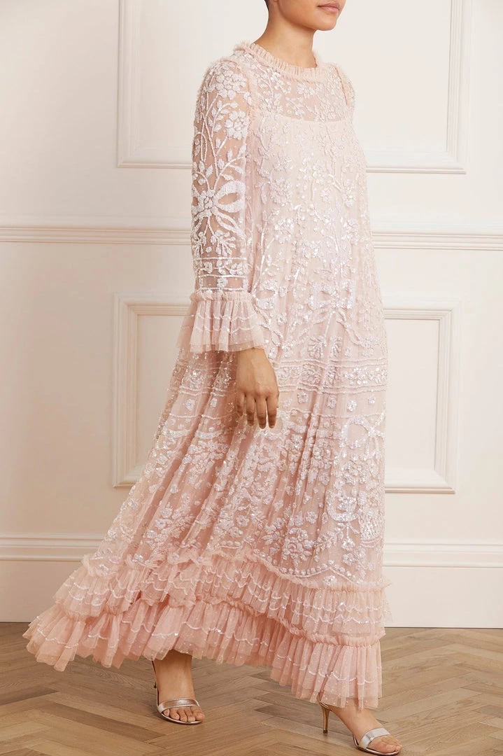 Needle & Thread Holding LTD Celia Long Sleeve Ankle Gown Womenswear 5 Needle & Thread Holding LTD Celia Long Sleeve Ankle Gown Womenswear