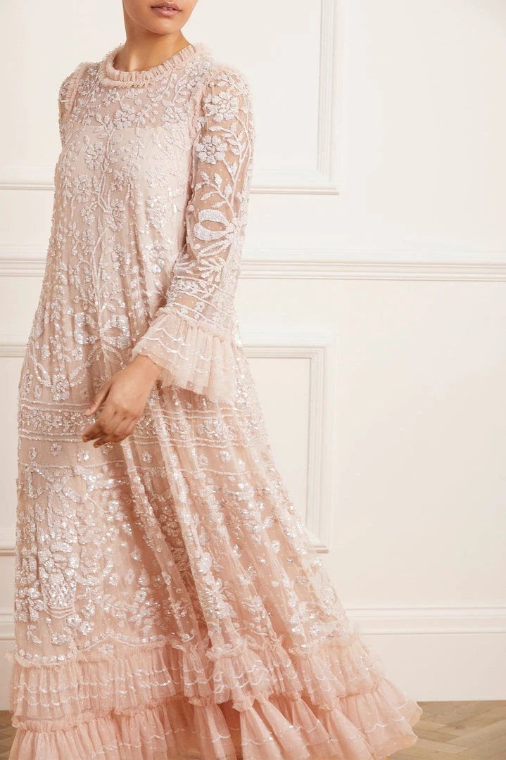 Needle & Thread Holding LTD Celia Long Sleeve Ankle Gown Womenswear 6 Needle & Thread Holding LTD Celia Long Sleeve Ankle Gown Womenswear