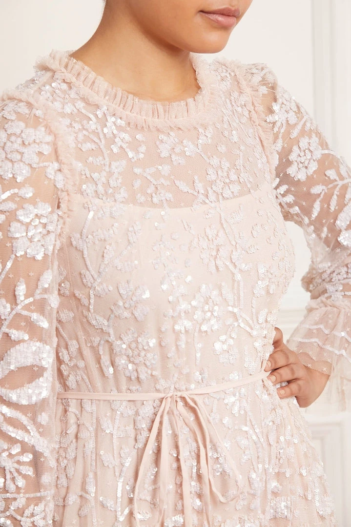 Needle & Thread Holding LTD Celia Long Sleeve Ankle Gown Womenswear 9 Needle & Thread Holding LTD Celia Long Sleeve Ankle Gown Womenswear