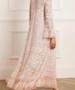 Needle & Thread Holding LTD Celia Long Sleeve Ankle Gown Womenswear 21 Needle & Thread Holding LTD Celia Long Sleeve Ankle Gown Womenswear