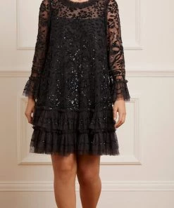 Needle & Thread Holding LTD Womenswear Celia Long Sleeve Mini Dress