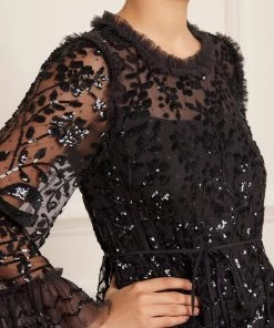 Needle & Thread Holding LTD Womenswear Celia Long Sleeve Mini Dress