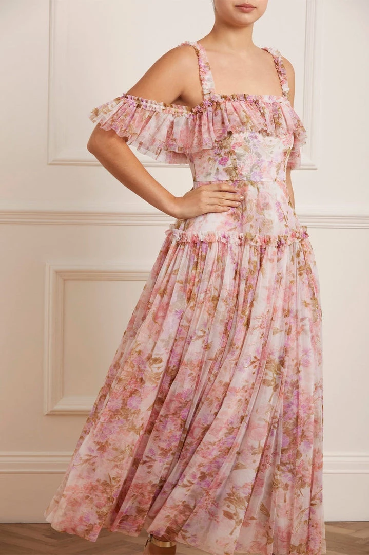 Needle & Thread Holding LTD Darling Meadow Off Shoulder Ankle Gown Summer Dresses 3 Needle & Thread Holding LTD Darling Meadow Off Shoulder Ankle Gown Summer Dresses