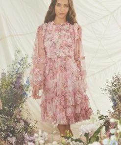 Needle & Thread Holding LTD Darling Meadow Ruffle Mini Dress