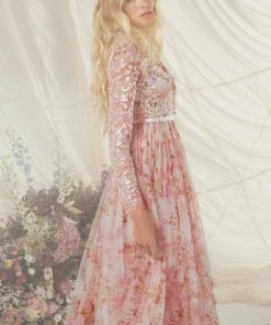 Needle & Thread Holding LTD Womenswear Darling Meadow V-Neck Bodice Ankle Gown