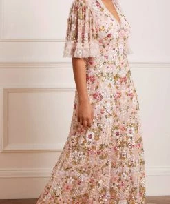 Needle & Thread Holding LTD Enchanted Meadow Sequin V-Neck Gown