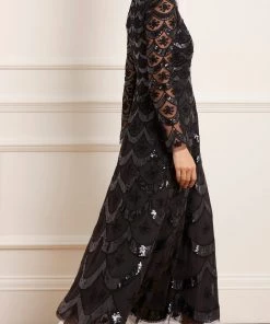 Needle & Thread Holding LTD Womenswear Fifi Long Sleeve Ankle Gown