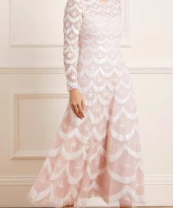 Needle & Thread Holding LTD Fifi Long Sleeve Ankle Gown