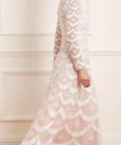 Needle & Thread Holding LTD Fifi Long Sleeve Ankle Gown