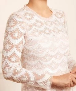 Needle & Thread Holding LTD Fifi Long Sleeve Ankle Gown