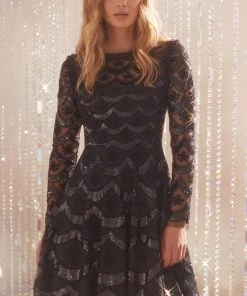 Needle & Thread Holding LTD Fifi Long Sleeve Mini Dress Womenswear