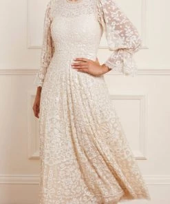 Needle & Thread Holding LTD Womenswear Filigree Lace Sequin Ankle Gown