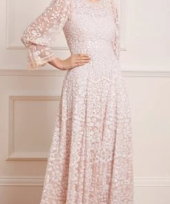 Needle & Thread Holding LTD Filigree Lace Sequin Ankle Gown Womenswear