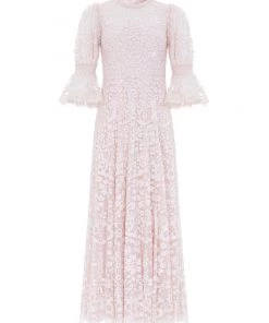 Needle & Thread Holding LTD Filigree Lace Sequin Ankle Gown Womenswear